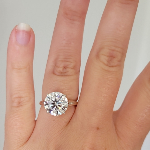 New 5ct Certified Moissanite Engagement Ring - Picture 3 of 12